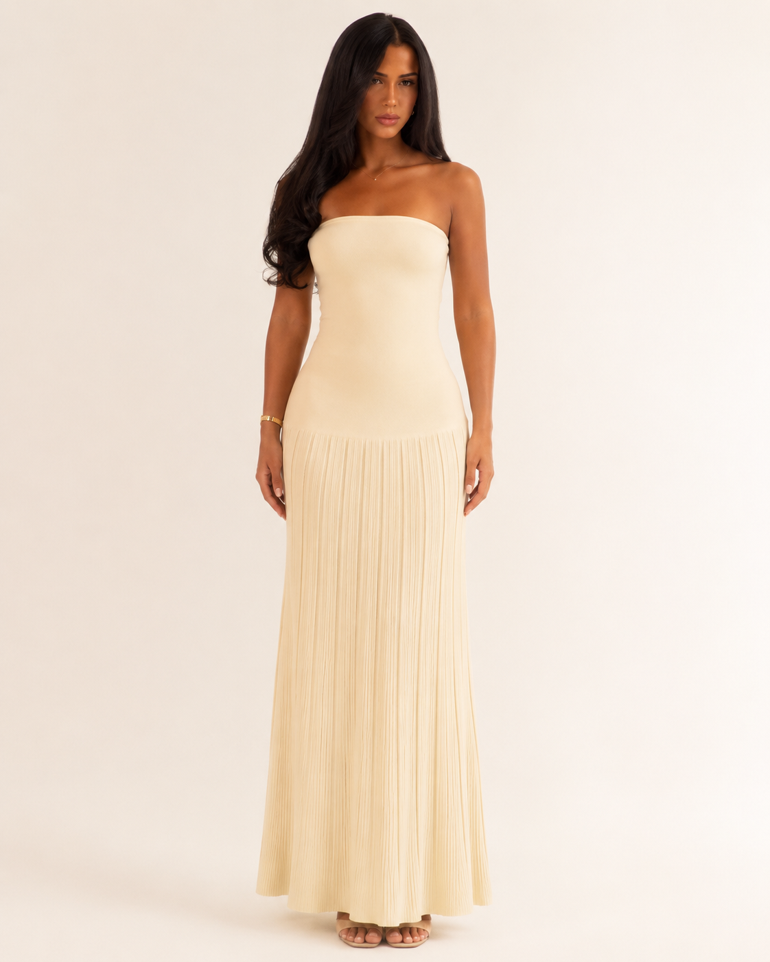Solenne Pleated Maxi Dress